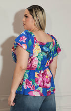 Blusa estampada de tirantes con elástico - BLUSA Boutiquemirel 