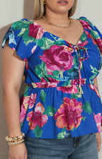 Blusa estampada de tirantes con elástico - BLUSA Boutiquemirel 