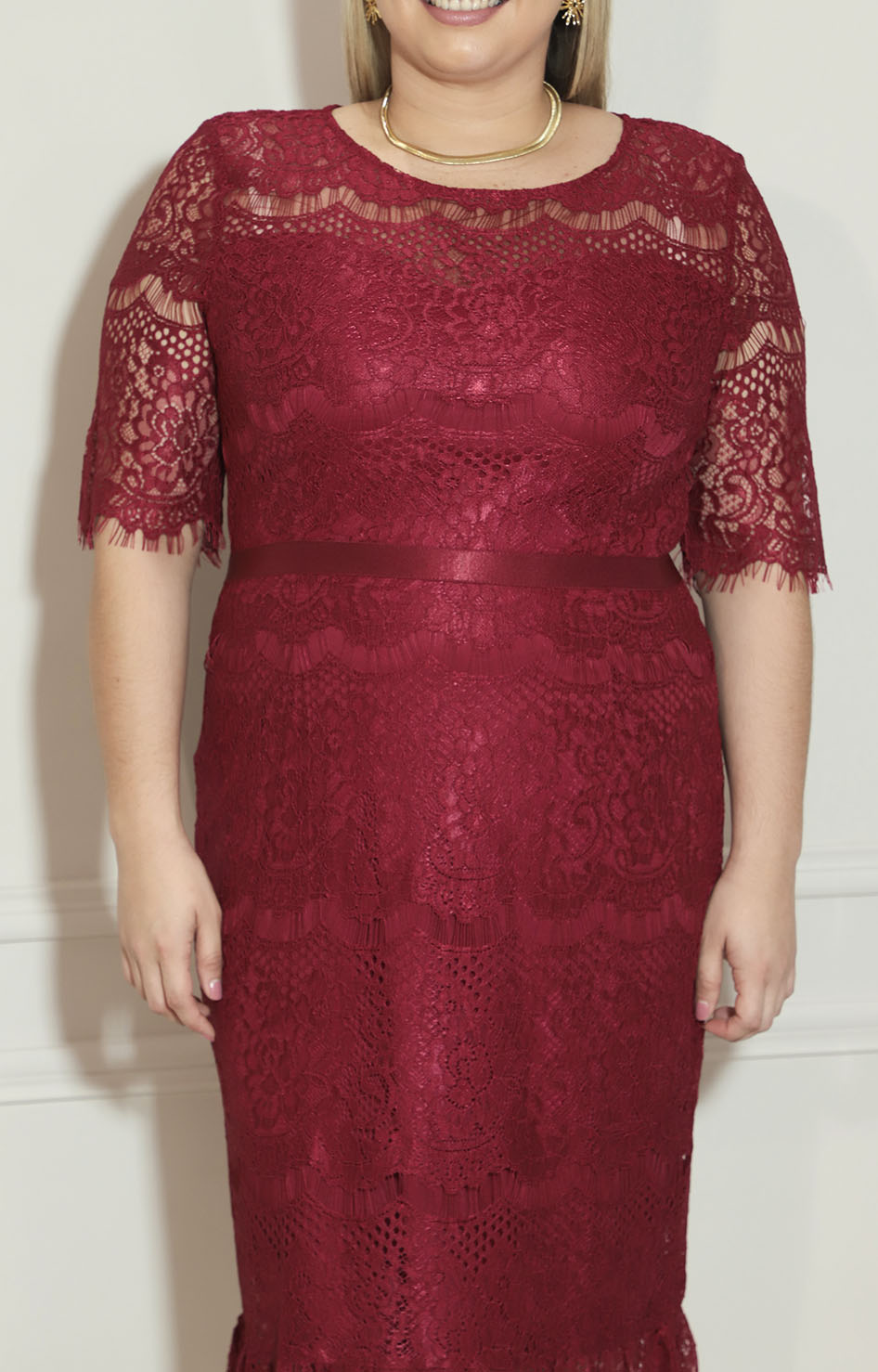 Vestido de encaje vino - VESTIDO XL Boutiquemirel 