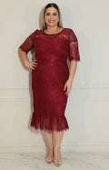 Vestido de encaje vino - VESTIDO XL Boutiquemirel 