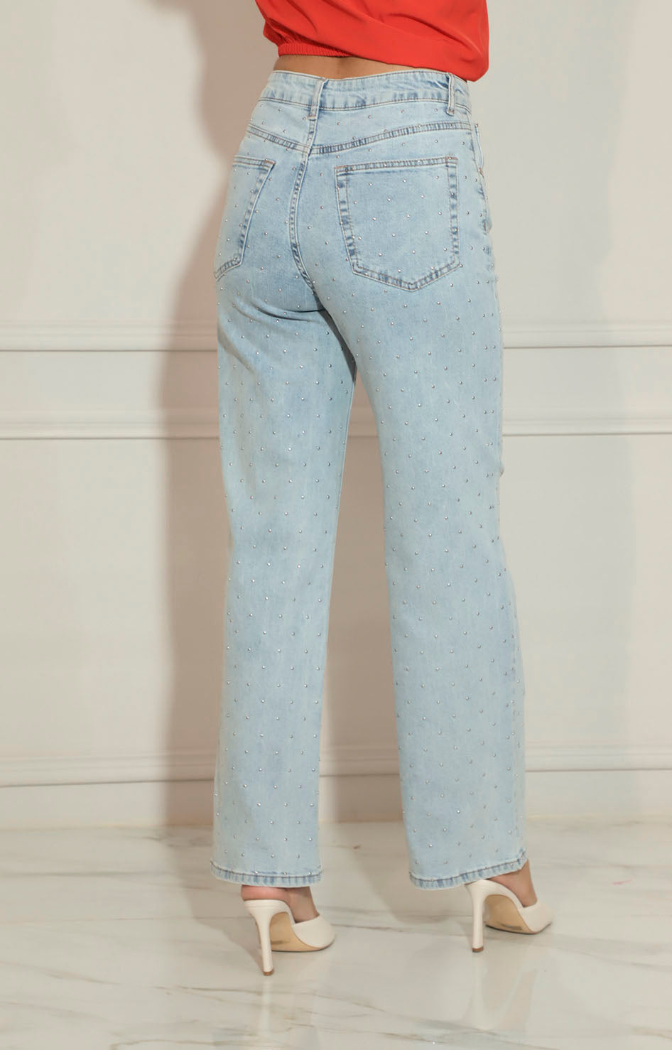 Pantalon de mezclilla recto - PANTALON Boutiquemirel 