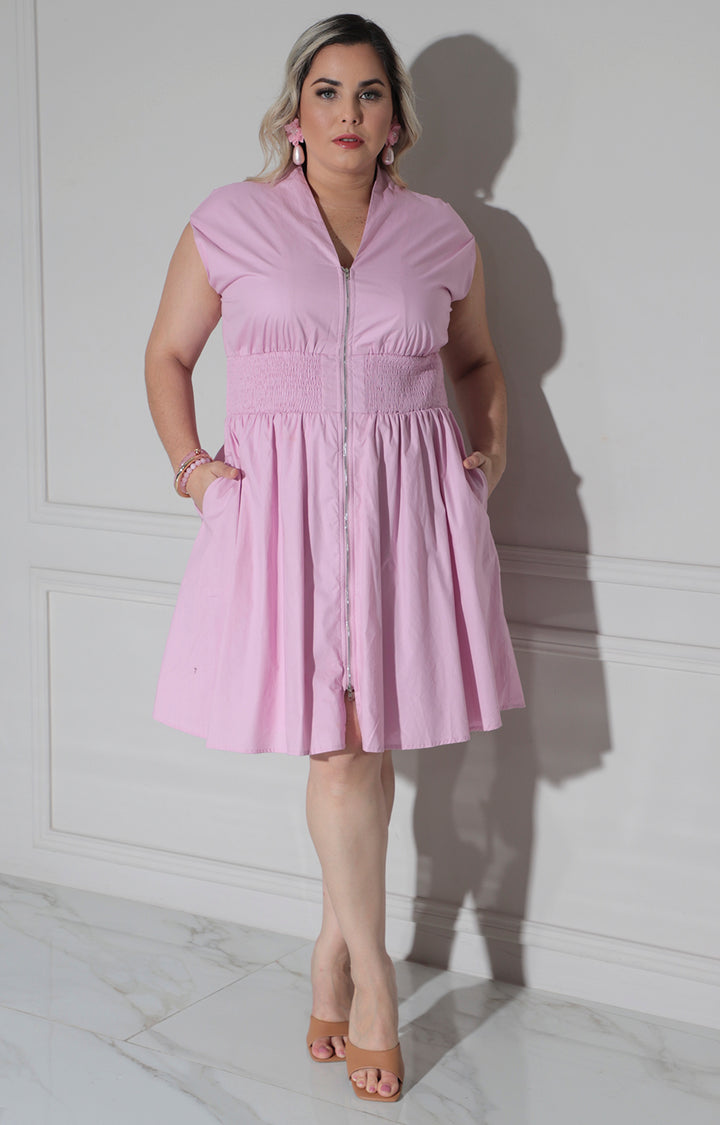 Vestido rosa con cierre - VESTIDO XL Boutiquemirel 