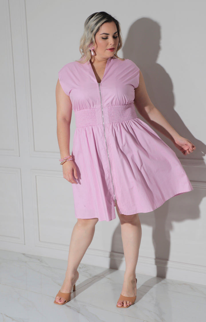 Vestido rosa con cierre - VESTIDO XL Boutiquemirel 