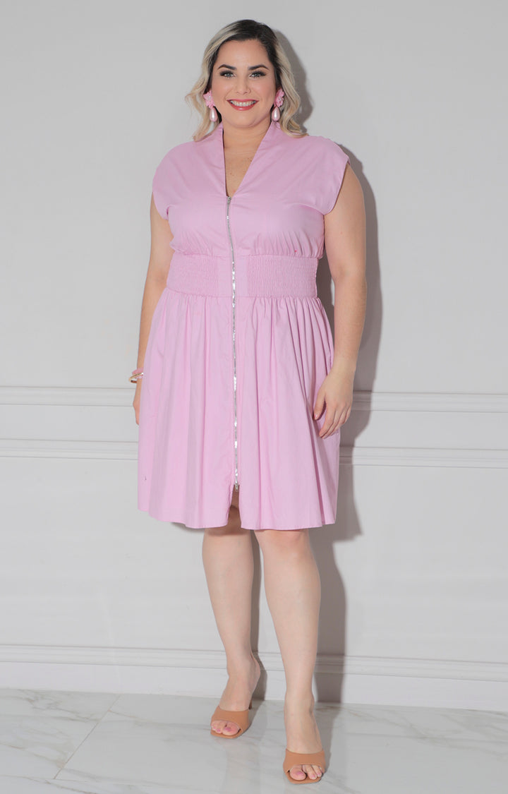 Vestido rosa con cierre - VESTIDO XL Boutiquemirel 