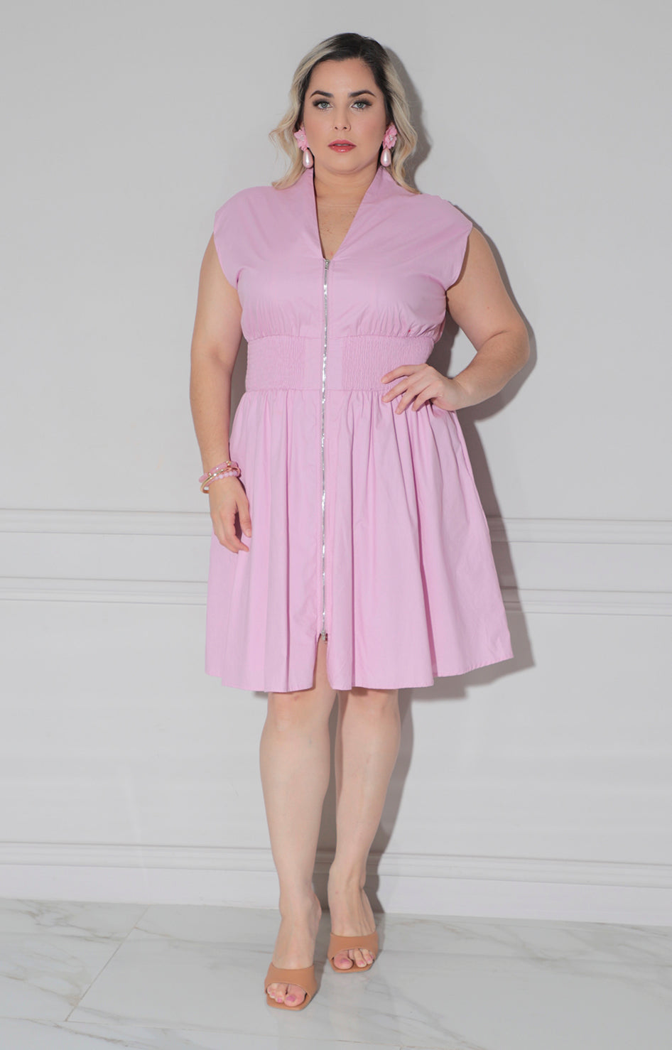 Vestido rosa con cierre - VESTIDO XL Boutiquemirel 