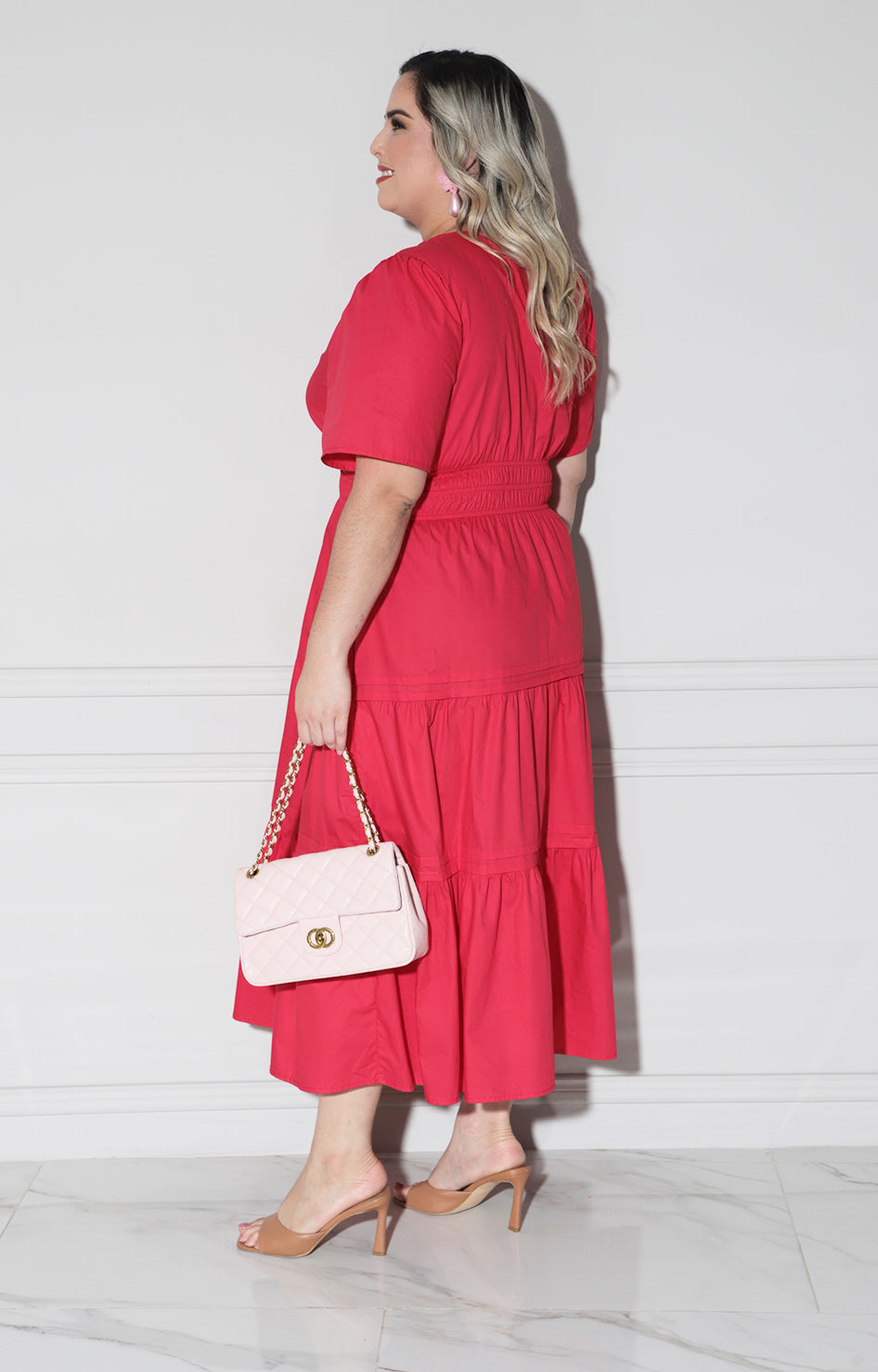 Vestido rojo con elàstico - VESTIDO XL Boutiquemirel 