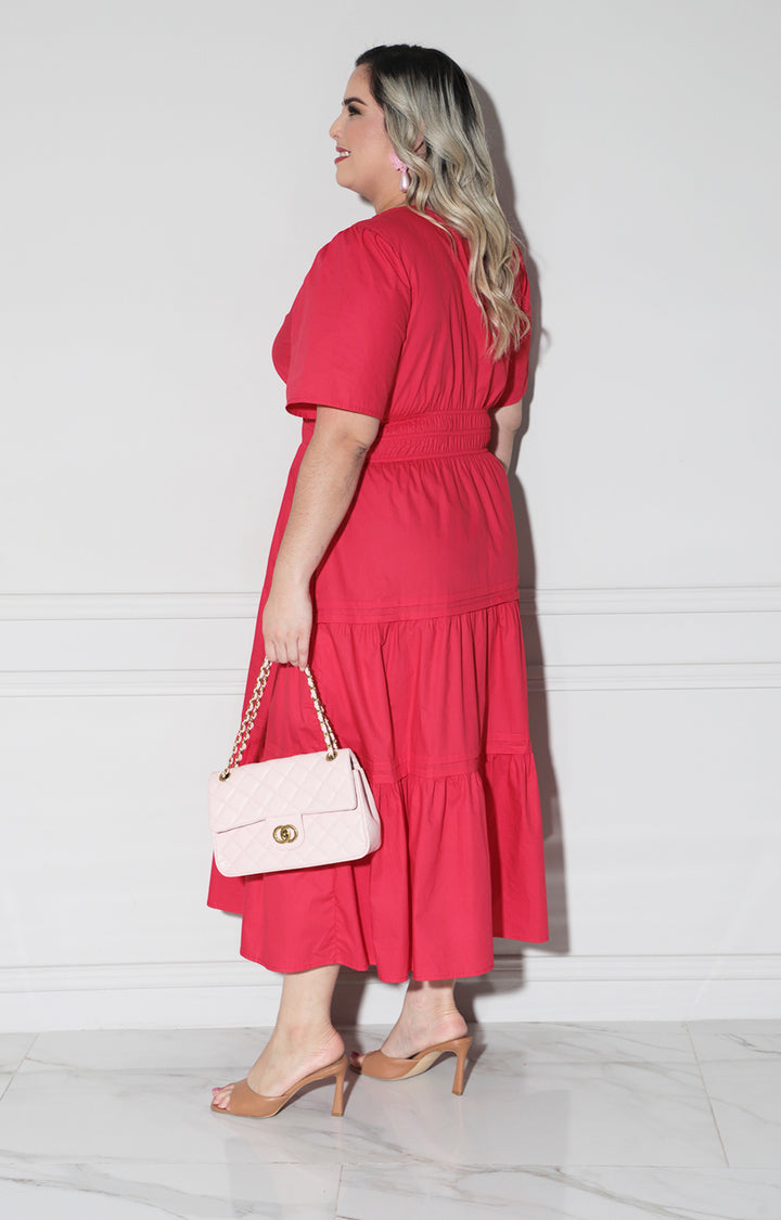 Vestido rojo con elàstico - VESTIDO XL Boutiquemirel 
