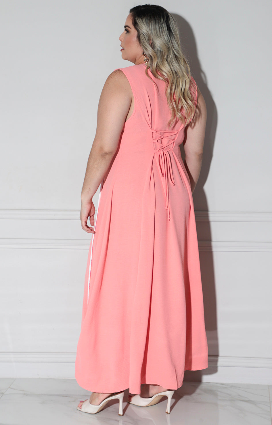 Vestido naranja - VESTIDO LARGO CURVY Boutiquemirel 