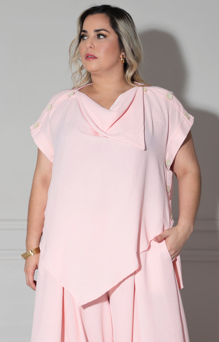Blusa rosa pastel - BLUSA CURVY Boutiquemirel 