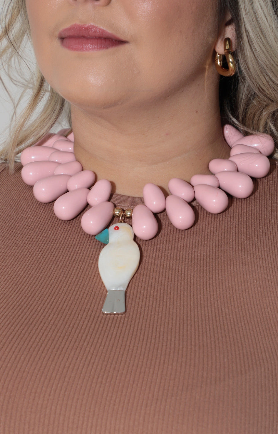 Collar Rosa Artesanal - COLLAR Boutiquemirel 