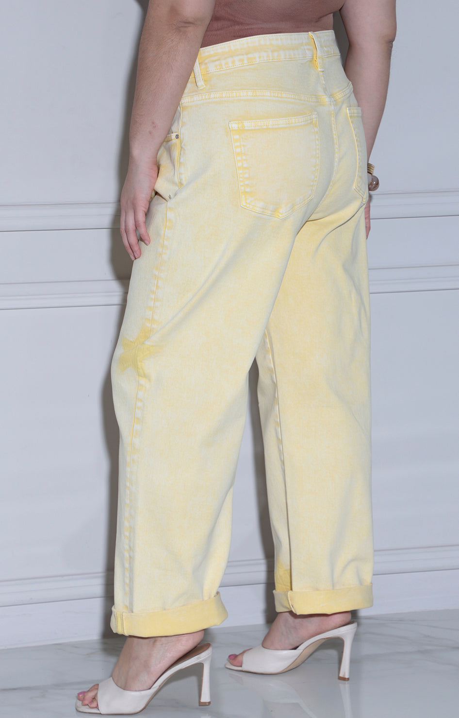 Pantalón amarillo de mezclilla - PANTALON CURVY Boutiquemirel 
