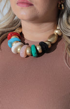 COLLAR MULTICOLOR CON DORADO - COLLAR Boutiquemirel 