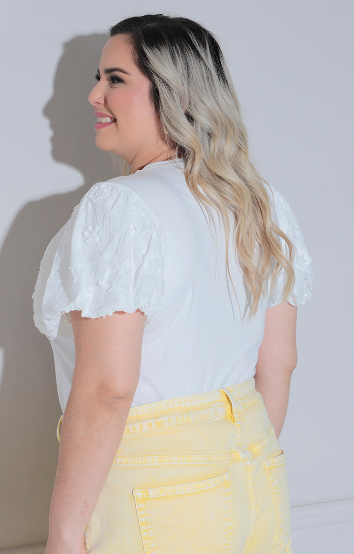 Blusa blanca de corazón - BLUSA CURVY Boutiquemirel 