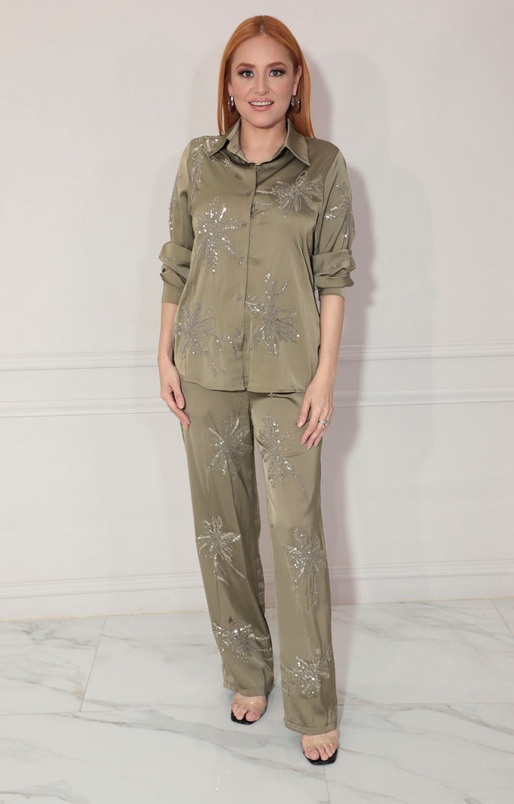 Conjunto verde bordado - CONJUNTO Boutiquemirel 