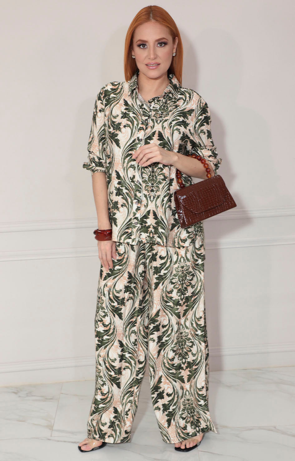 Conjunto beige estampado - CONJUNTO Boutiquemirel 