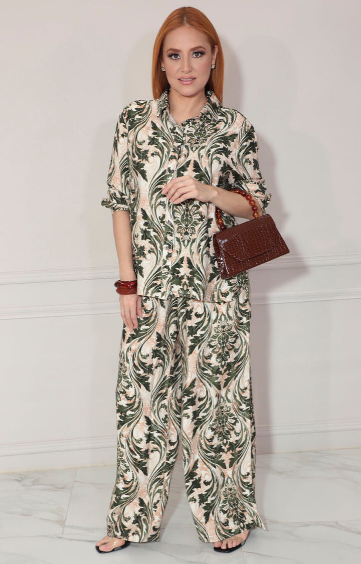 Conjunto beige estampado - CONJUNTO Boutiquemirel 