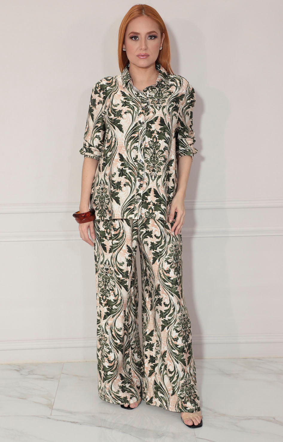 Conjunto beige estampado - CONJUNTO Boutiquemirel 