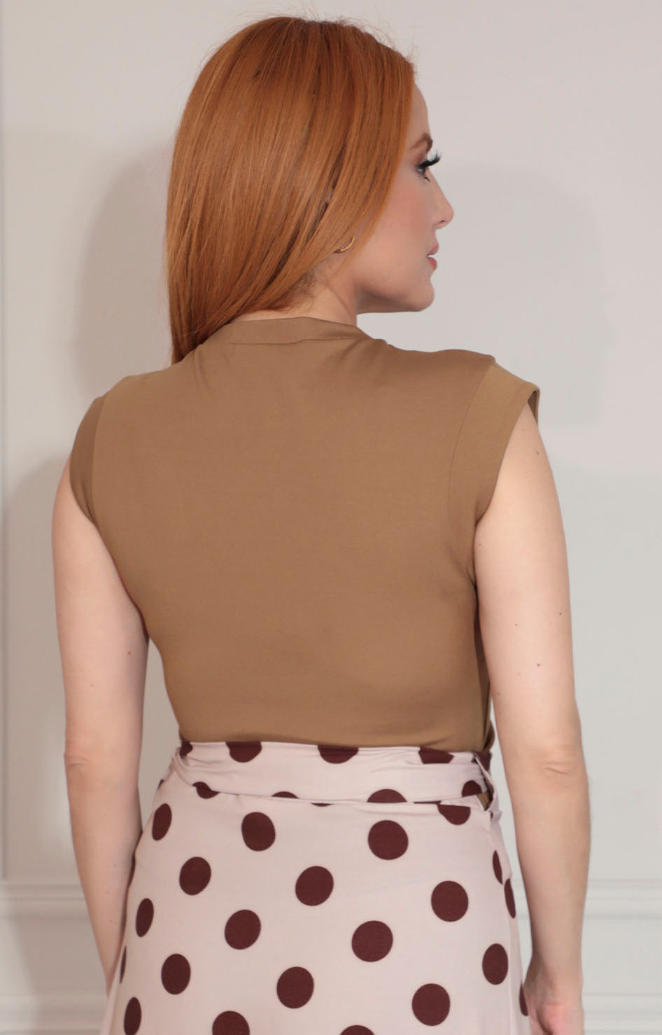 Blusa café con hebilla - BLUSA Boutiquemirel 