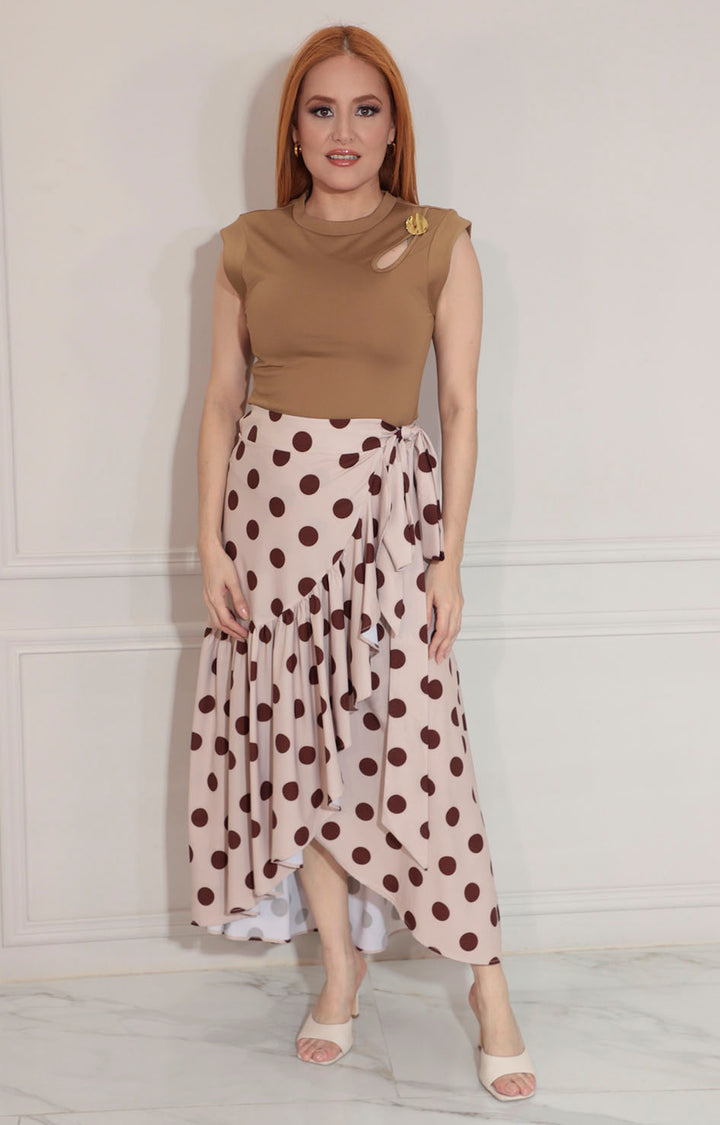 Blusa café con hebilla - BLUSA Boutiquemirel 