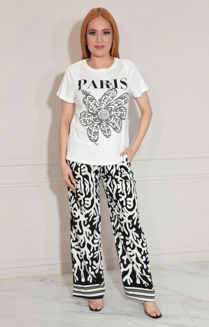 Conjunto negro estampado - CONJUNTO Boutiquemirel 