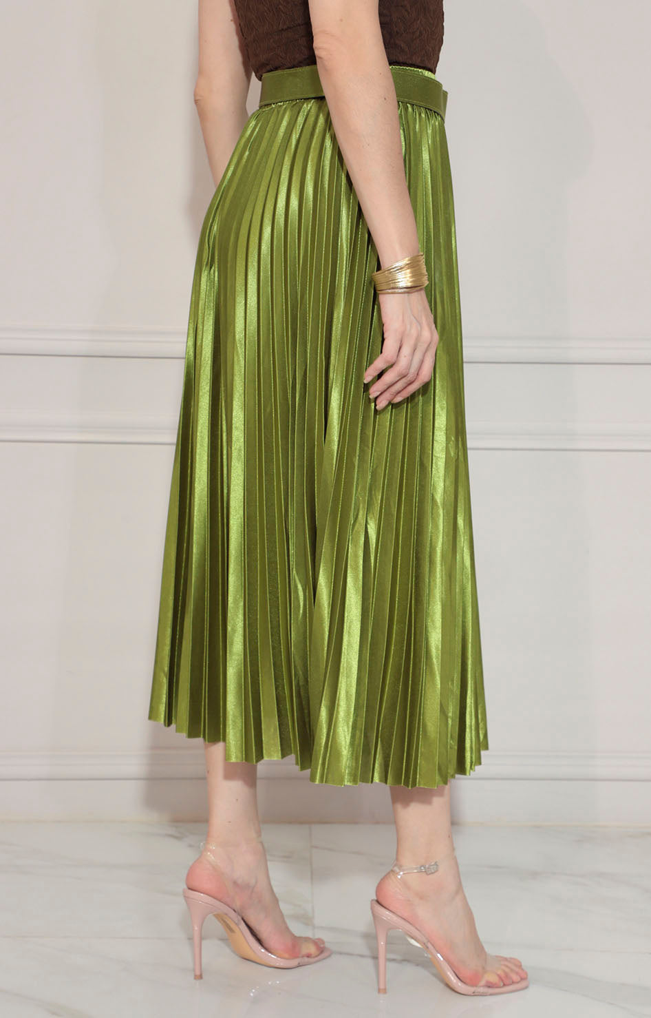 Falda verde plisada - FALDA Boutiquemirel 