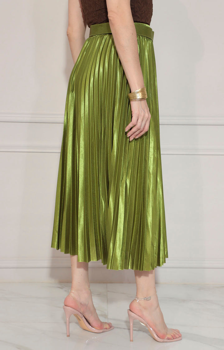 Falda verde plisada - FALDA Boutiquemirel 