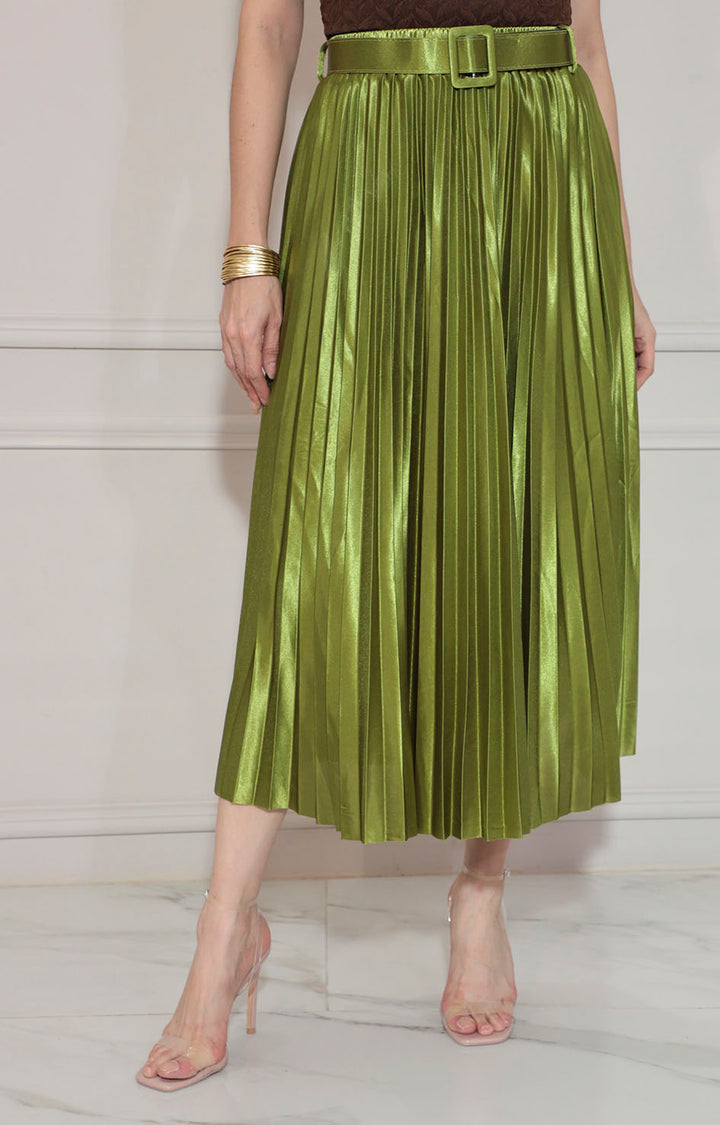 Falda verde plisada - FALDA Boutiquemirel 