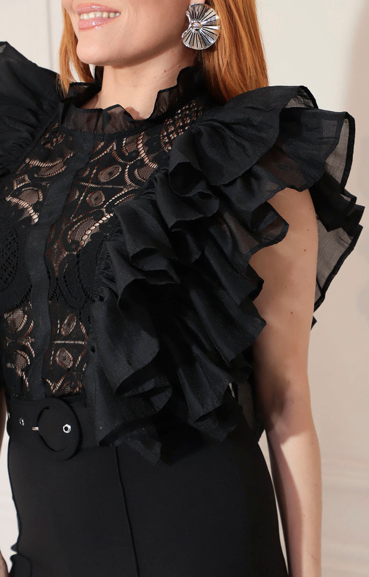 Palazzo negro con encaje - PALAZZO XL Boutiquemirel 