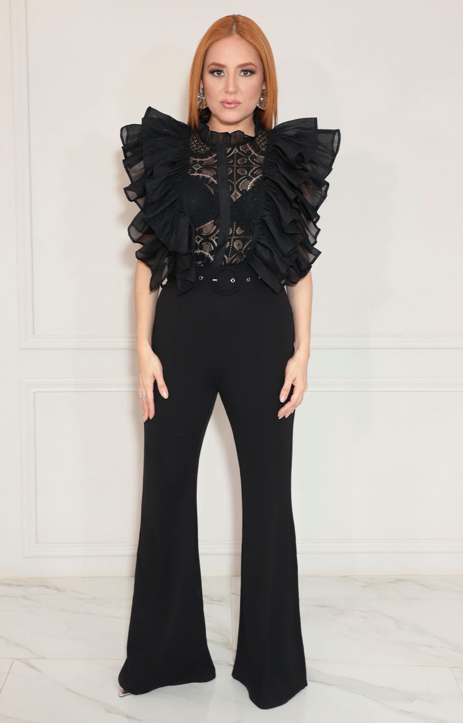 Palazzo negro con encaje - PALAZZO XL Boutiquemirel 