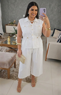Conjunto blanco liso