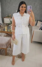 Conjunto blanco liso