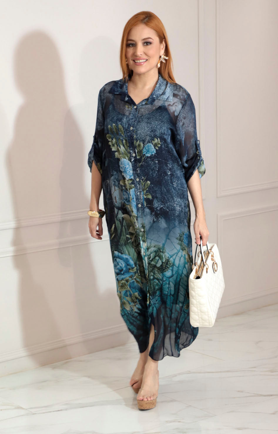 Vestido lino azul - VESTIDO Boutiquemirel 