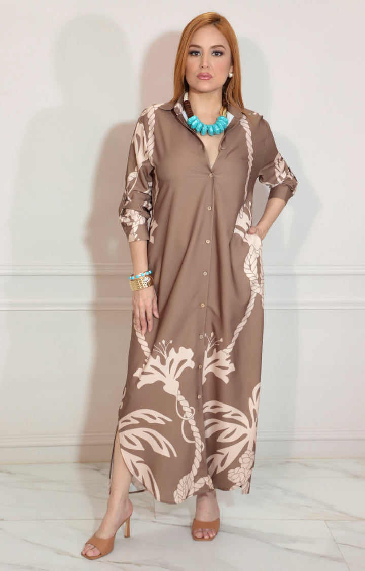 Vestido beige - VESTIDO Boutiquemirel 