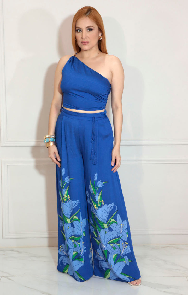 Conjunto azul asimétrico - CONJUNTO Boutiquemirel 