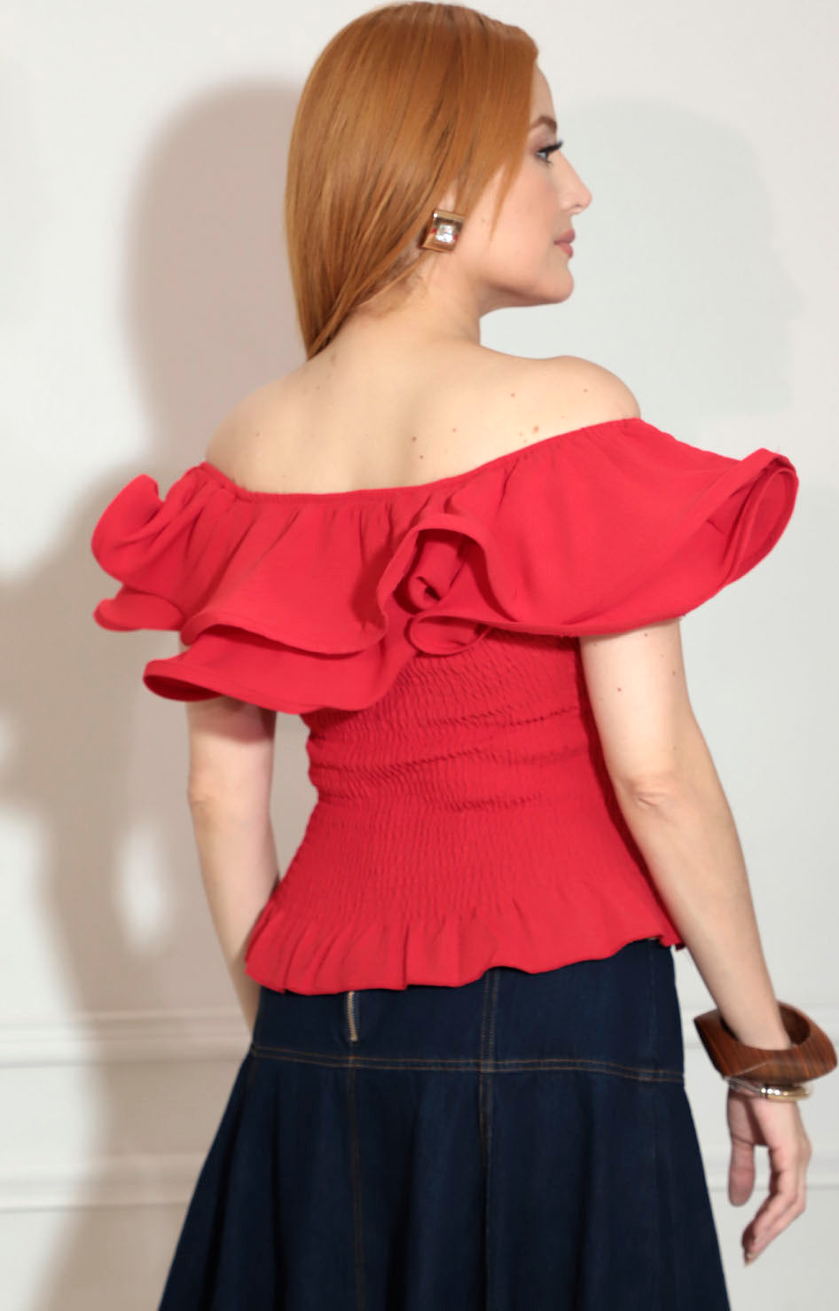 Blusa roja volantes - BLUSA Boutiquemirel 