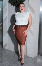 Falda café de vandage - FALDA XL Boutiquemirel 