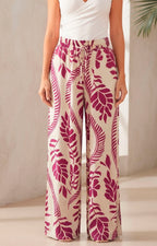 Pantalón estampado magenta