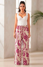 Pantalón estampado magenta