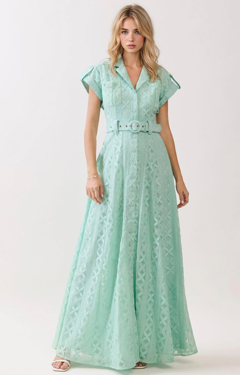 Vestido menta - VESTIDO LARGO REGULAR Boutiquemirel 