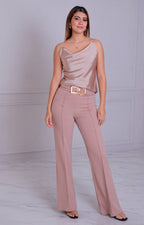 Pantalón recto con cinturón - PANTALON REGULAR Boutiquemirel 