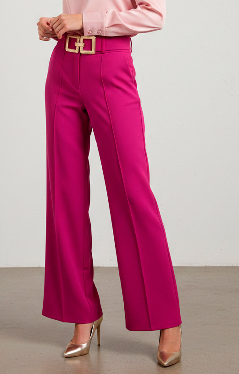 Pantalòn recto con cinturòn - PANTALON REGULAR Boutiquemirel 