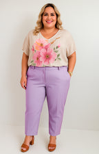 Pantalon lila liso - PANTALON Boutiquemirel 