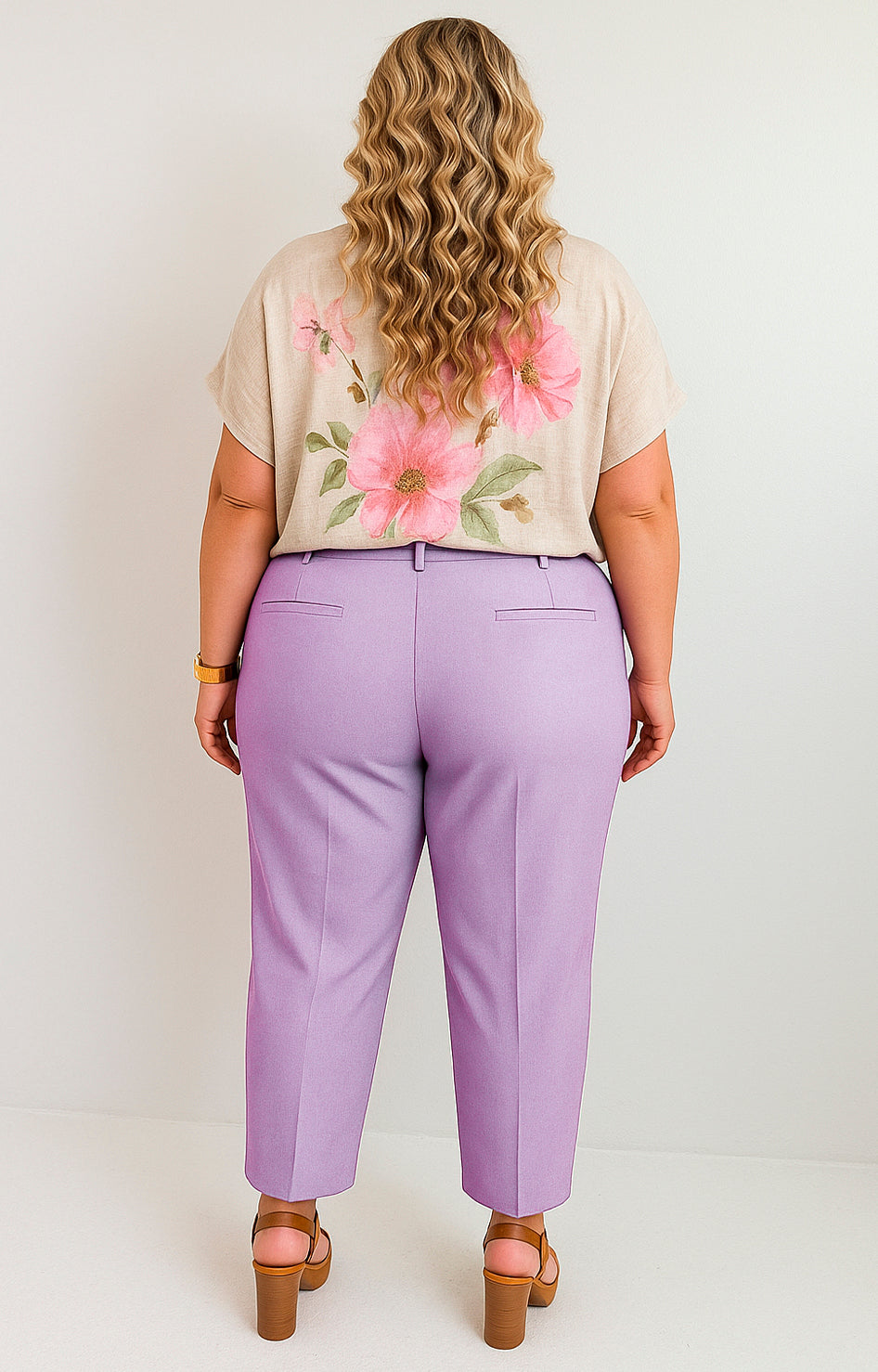 Pantalon lila liso - PANTALON Boutiquemirel 