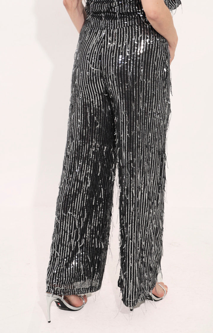 Pantalon negro con lentejuela - PANTALON Boutiquemirel 