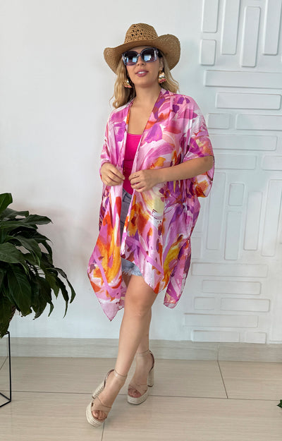 Kimono estampado rosa - Boutiquemirel