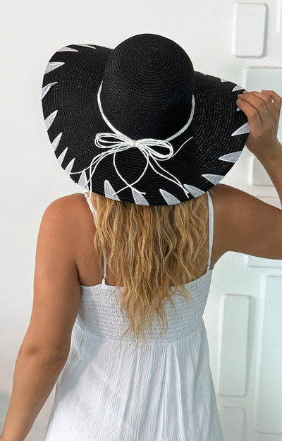 Sombrero negro con blanco - Boutiquemirel
