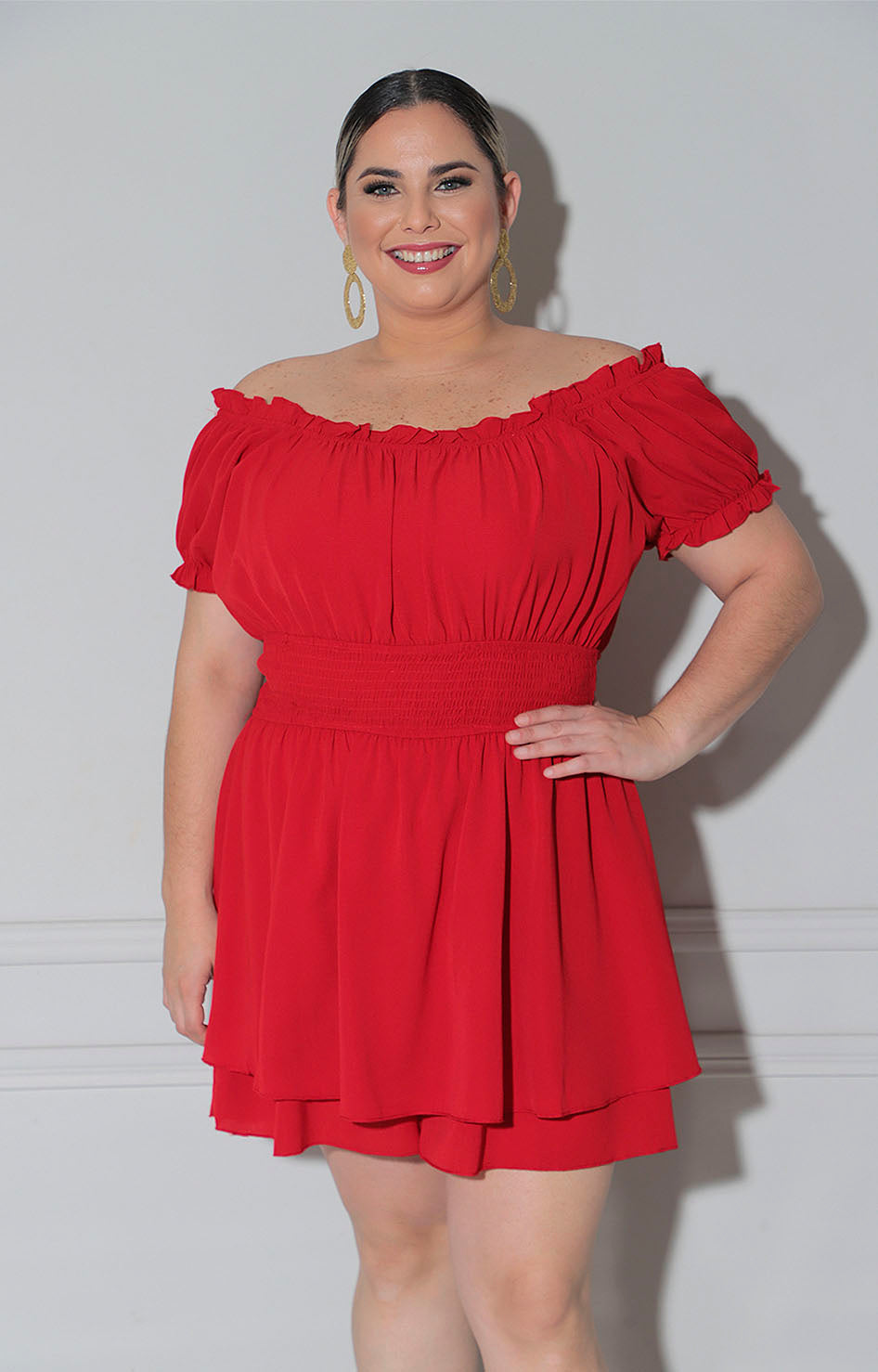 Jumpsuit rojo - PALAZZO CORTO CURVY Boutiquemirel 