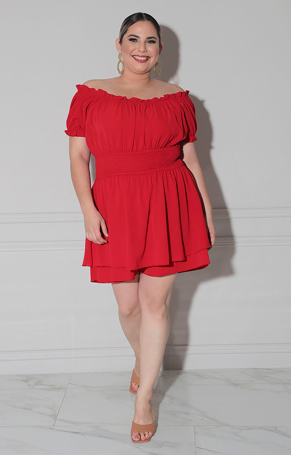 Jumpsuit rojo - PALAZZO CORTO CURVY Boutiquemirel 