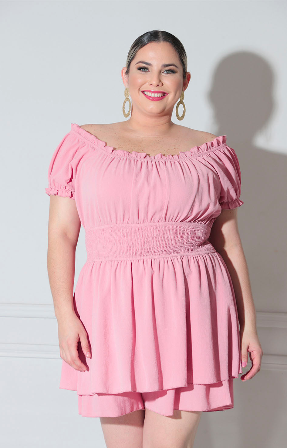 Jumpsuit rosa - PALAZZO CORTO CURVY Boutiquemirel 