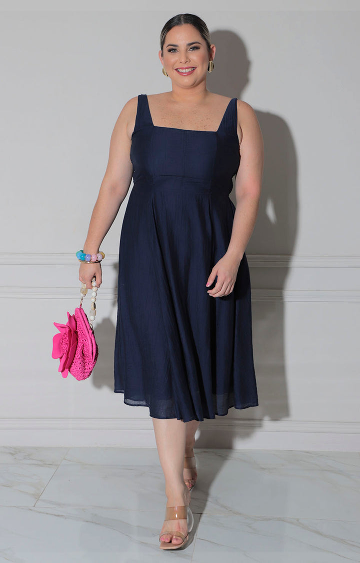 Vestido azul de tirantes - VESTIDO XL Boutiquemirel 